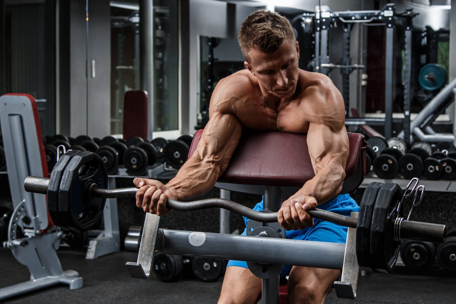 Curl pupitre barre EZ