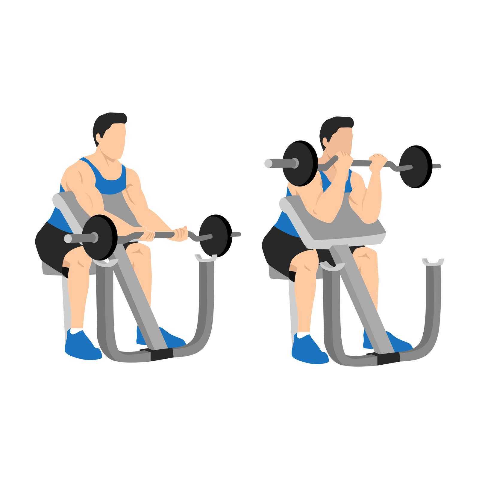 Curl Pupitre Barre EZ