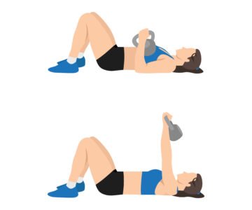 Développé couché au sol avec kettlebell