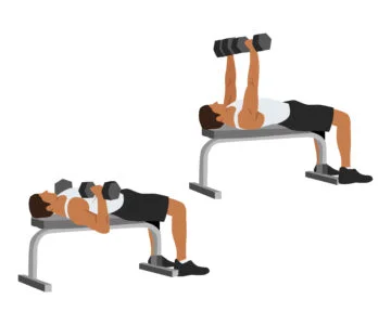 Développé couché avec haltères