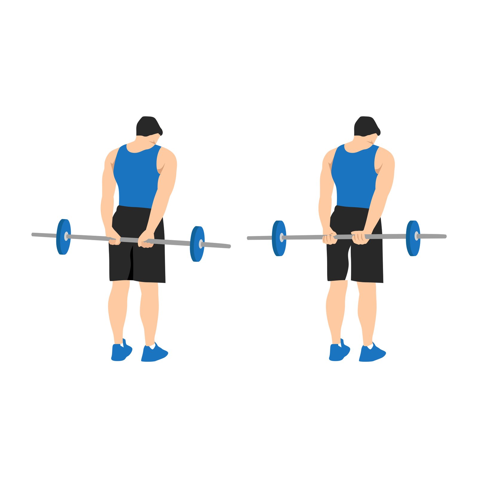 Curl derrière le dos pour les avant-bras