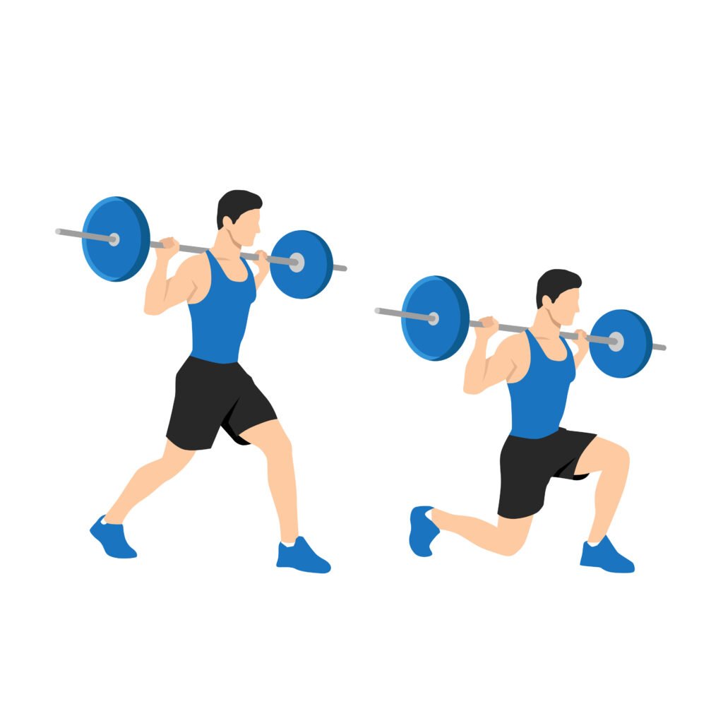 Fentes avant avec barre