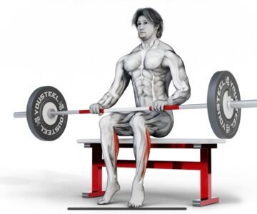 Extensions des mollets assis avec barre