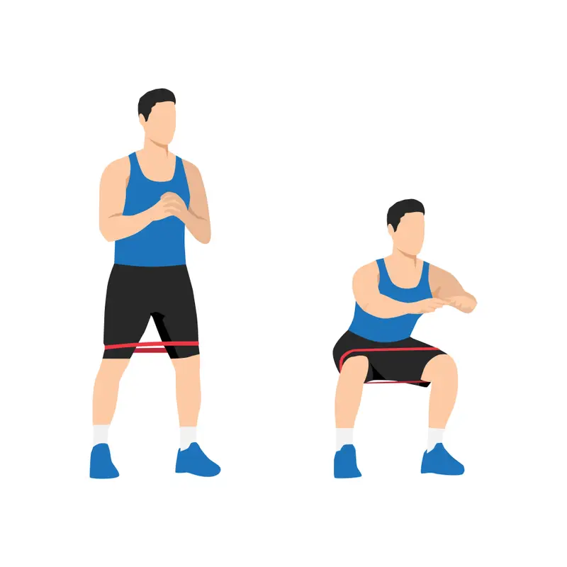 Squat avec élastique
