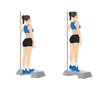 élévations sur les pointes de pieds