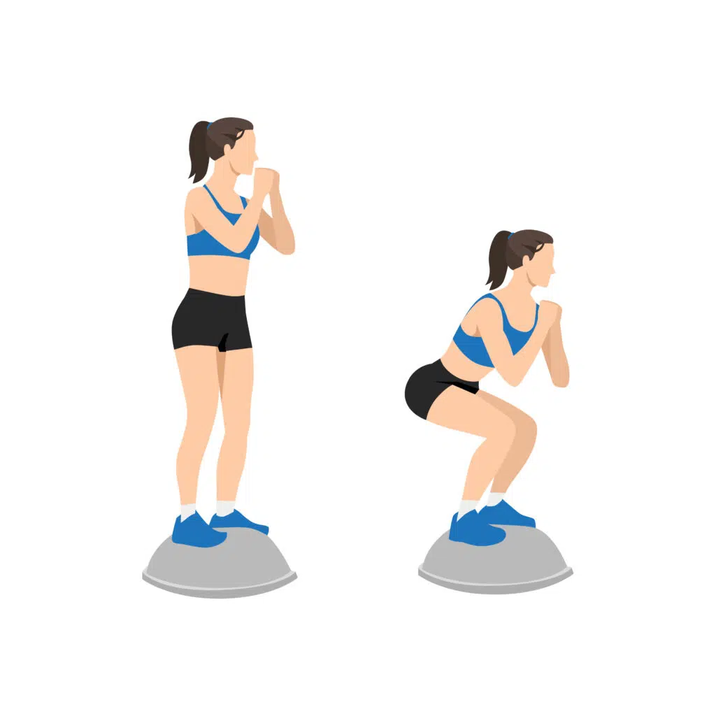 Squat avec boss ball