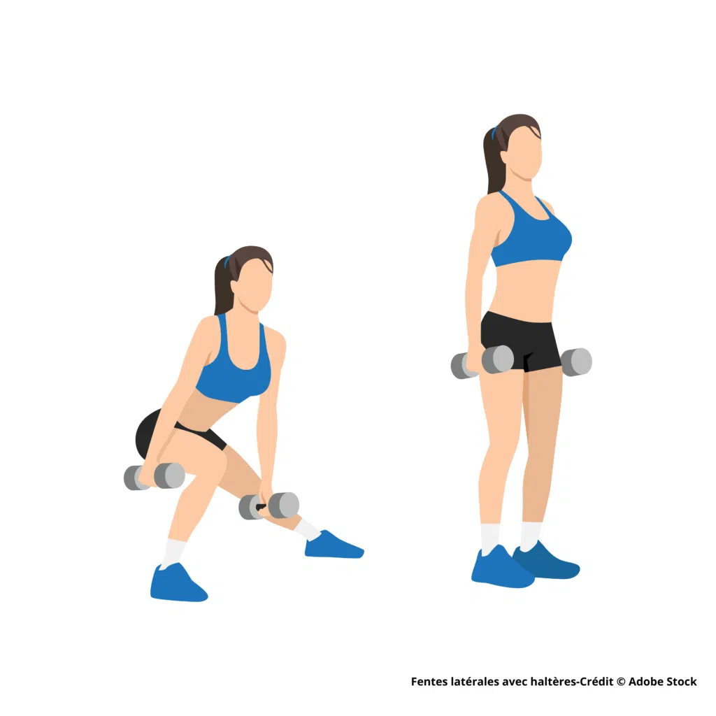 Fentes latérales avec haltères