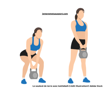 Le soulevé de terre avec kettlebell