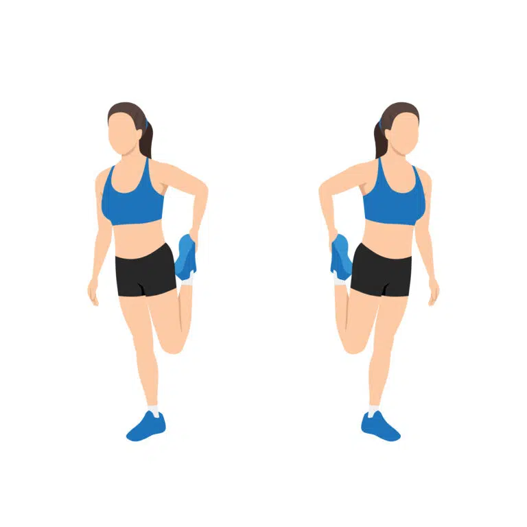 étirement des quadriceps